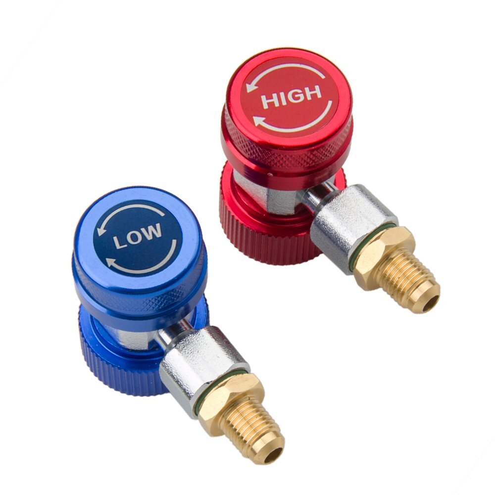 A/C Air Condition Quick Couplers Adapter High Low Manifold Gauge Connector