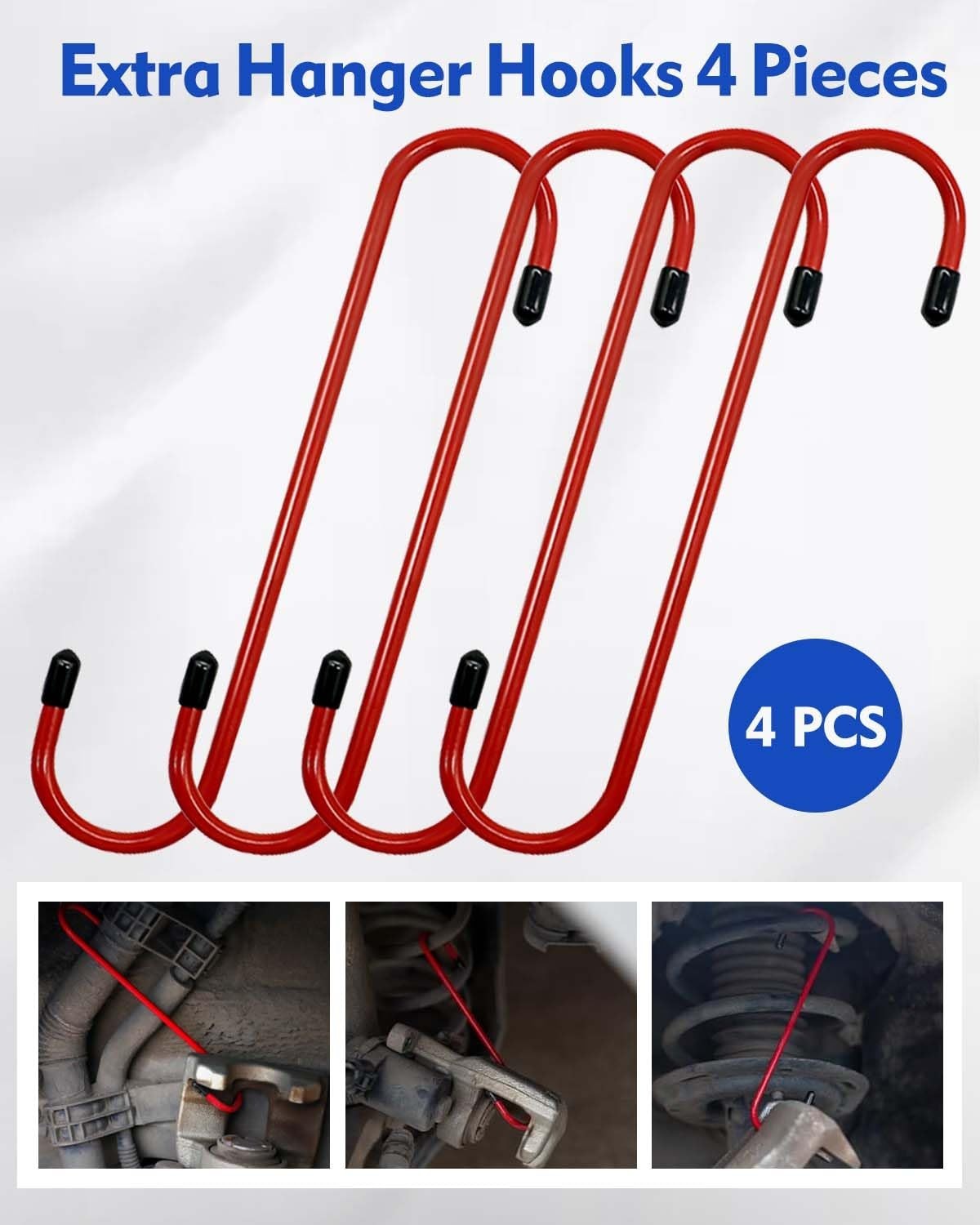 Brake Caliper Compression Tool Set with 2 Large Plates & 4 Hanger Hooks – Car Re