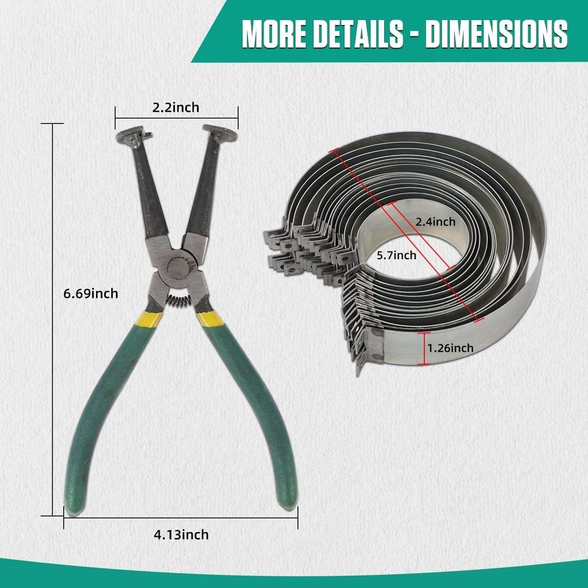 Piston Ring Compressor Tool Set for Cylinder Installation with 14 Rings Included