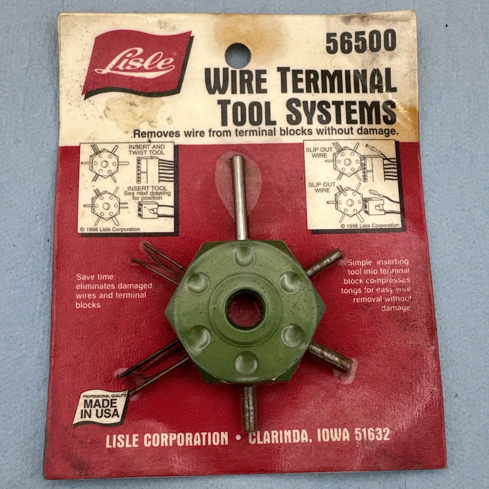 NOS Lisle Tools Model 56500 Wire Terminal Tool – Made In USA