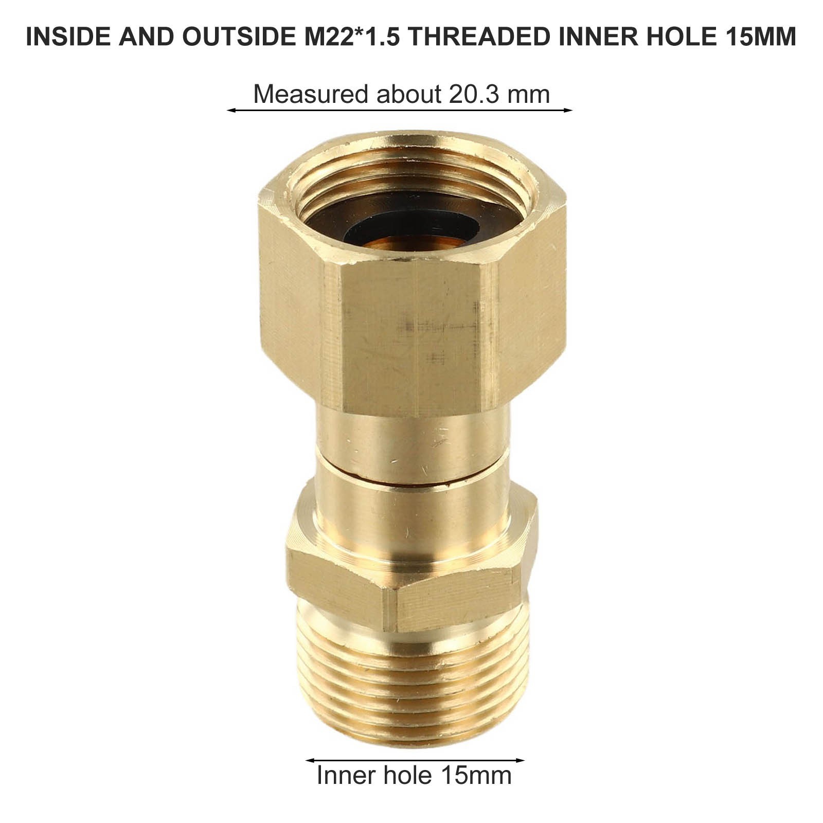 1Pc Copper Swivel Fitting Pressure Washers – M22 15mm swivel joint accessories