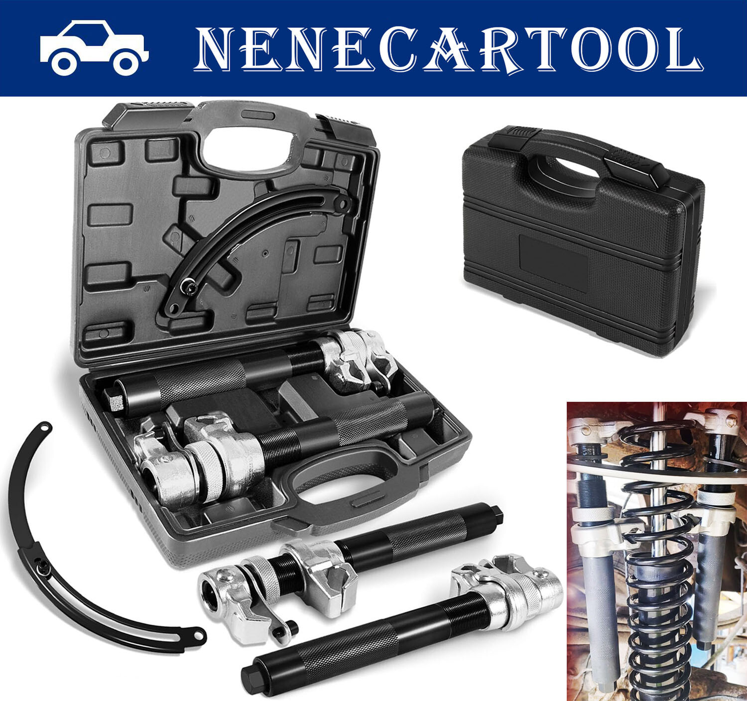 Heavy Duty Suspension Coil Spring Compressor Kit For Car Motorcycle Truck ATV