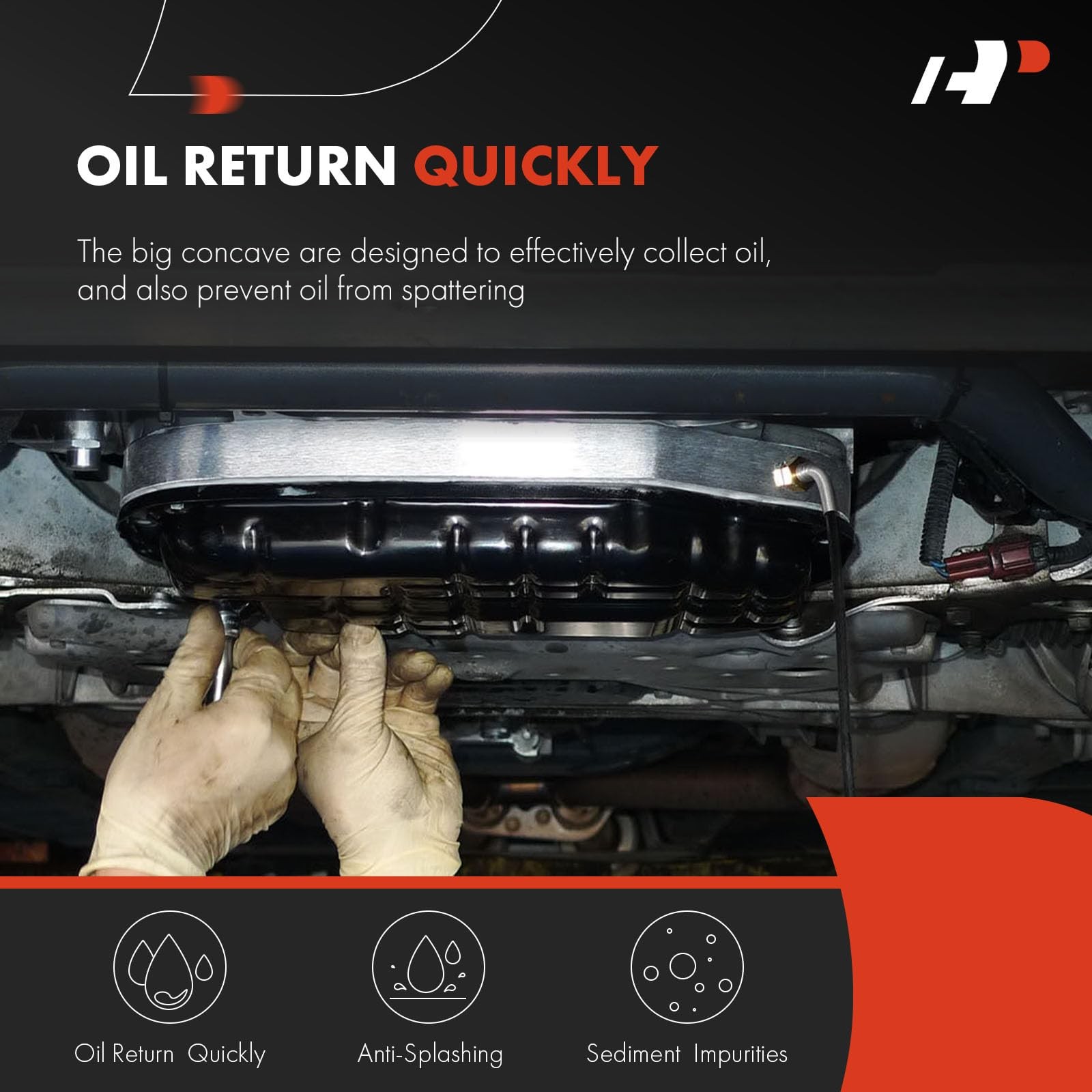 A-Premium Transmission Oil Pan with Drain Plug & Gasket Compatible with 4L60-E 4