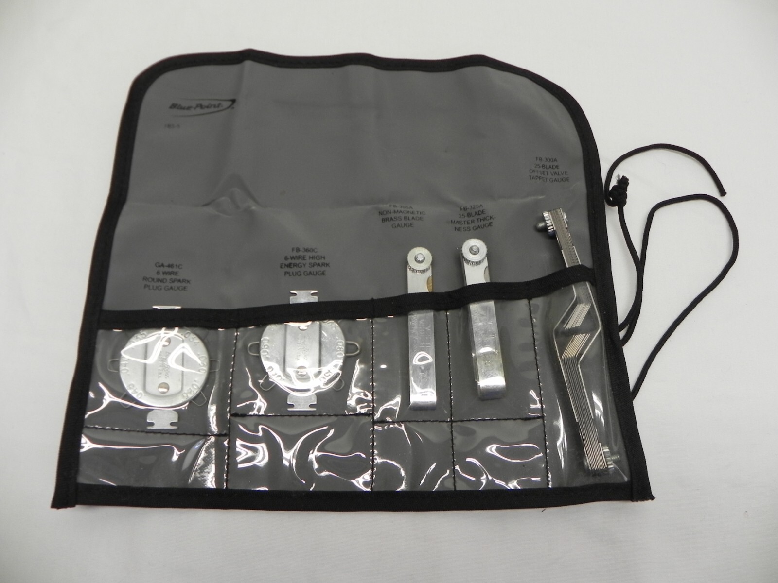 5 Piece Blue Point FBS-5 Automotive Gauge Feeler Set Kit Gray/Black Case