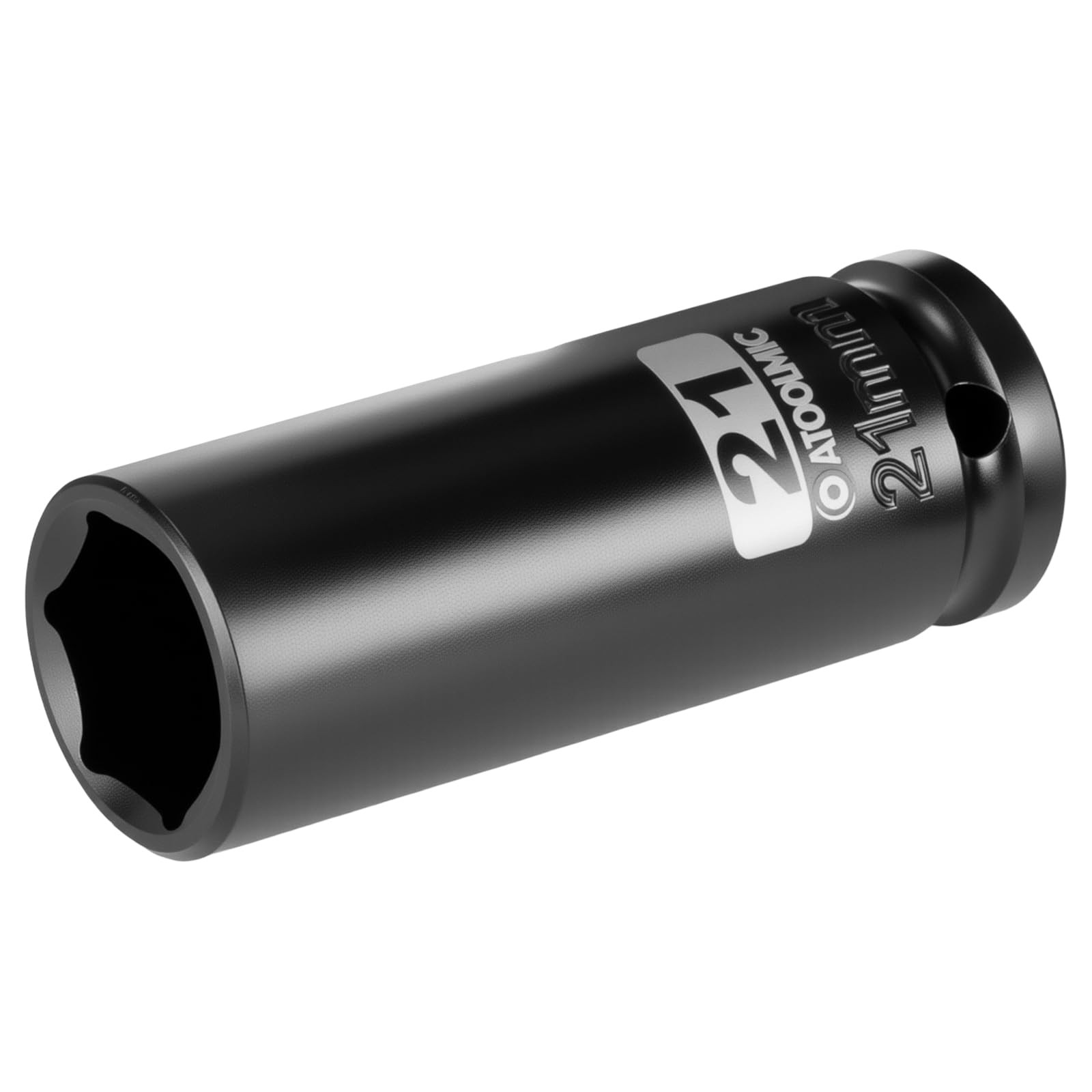 ATOOLMIC 1/2 Inch Drive x 21mm Impact Socket, Metric Deep Socket, 6 PT, CRMO …