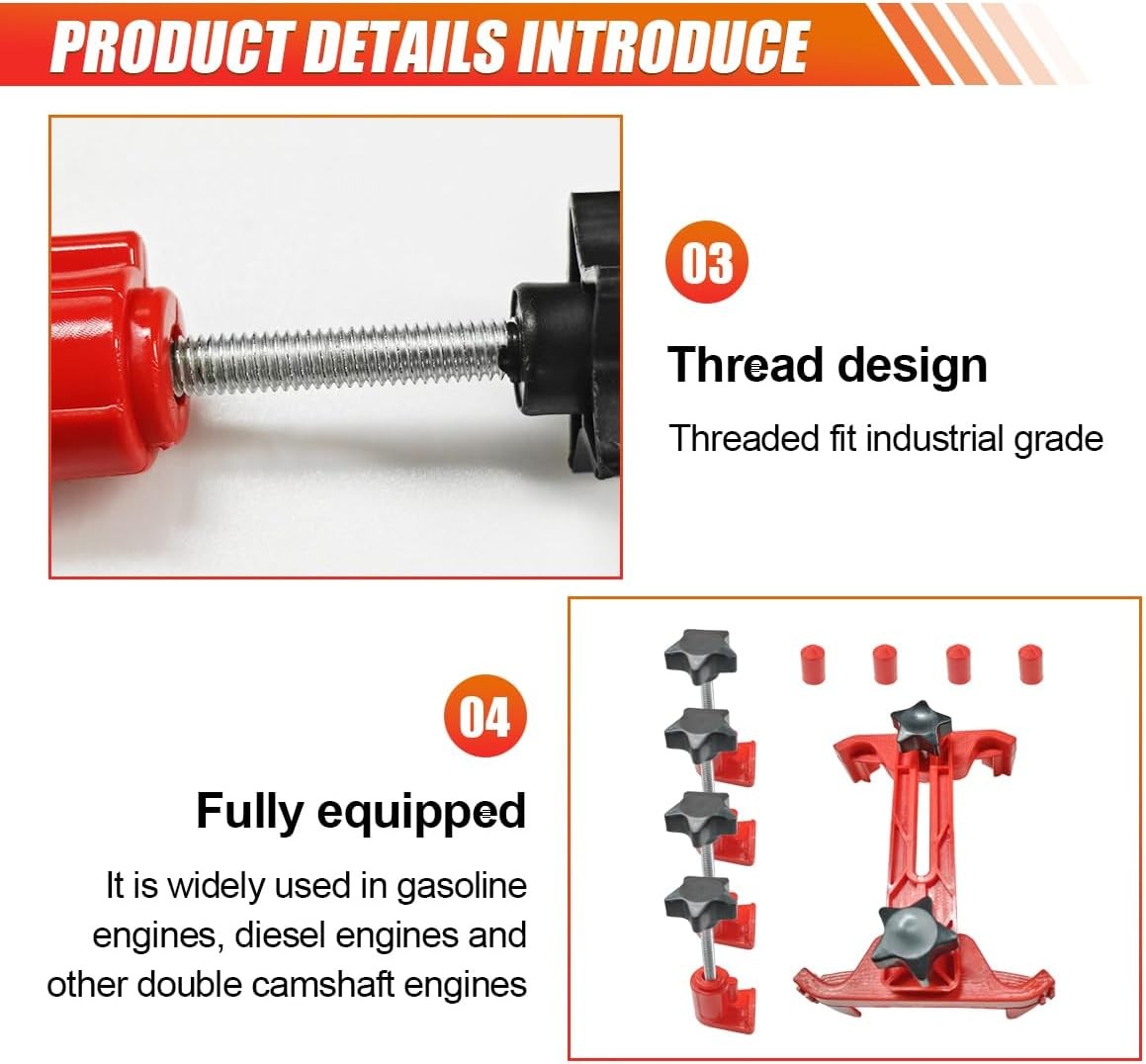 Universal Dual Camshaft Locking Tool Timing Cam Gear Clamp Kit for Engines