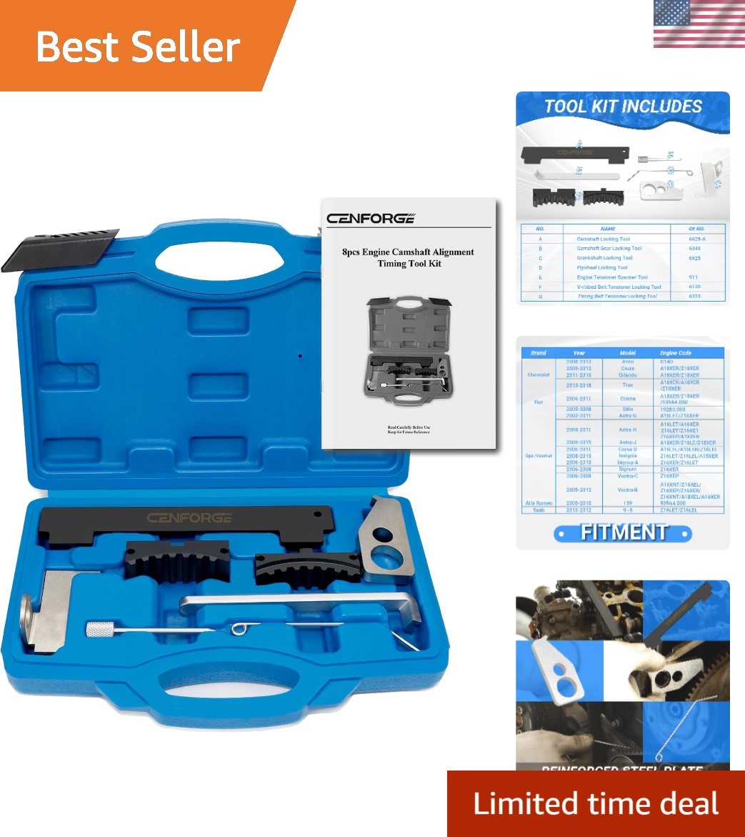 Engine Camshaft Tensioning Locking Alignment Timing Belt Tool Kit, Camshaft H…