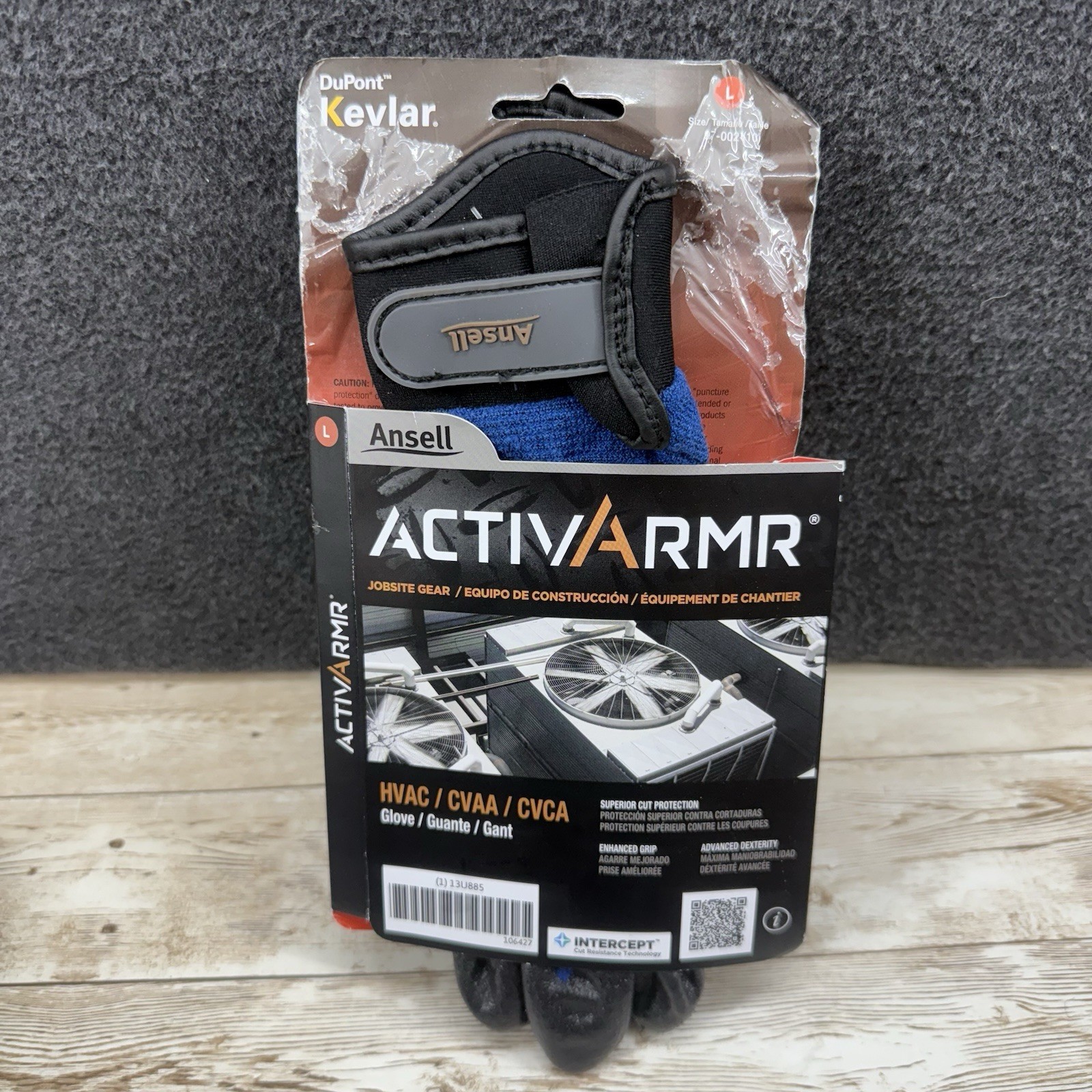 Ansell ActivArmr HVAC Glove w/Kevlar Level 3 Cut protection sz-L 97-002